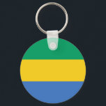 Gabon Flag Sleutelhanger<br><div class="desc">Patriottische vlag van Gabon.</div>