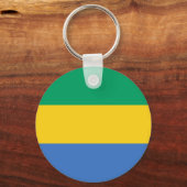Gabon Flag Sleutelhanger (Voorkant)