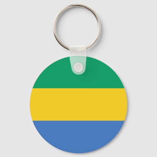Gabon Flag Sleutelhanger (Achterkant)