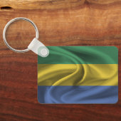 Gabon Flag Sleutelhanger (Achterkant)