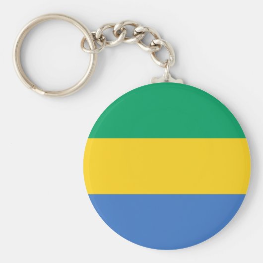 Gabon Flag Sleutelhanger (Voorkant)