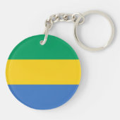 Gabon Flag Sleutelhanger (Achterkant)