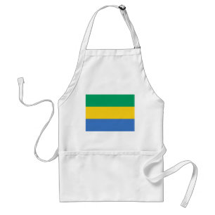 Gabon Flag Standaard Schort