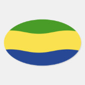 Gabon Flag Sticker (Voorkant)
