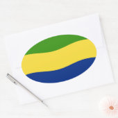 Gabon Flag Sticker (Envelop)