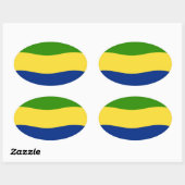 Gabon Flag Sticker (Vel)