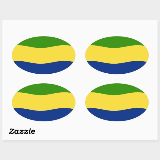 Gabon Flag Sticker (Vel)