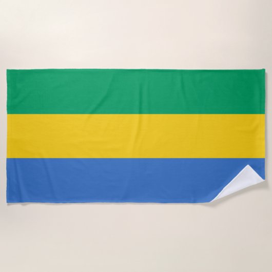 Gabon Flag Strandlaken (Voorkant)