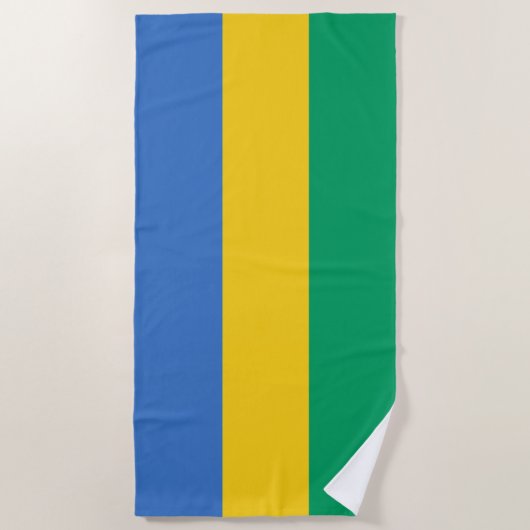 Gabon Flag Strandlaken (Voorkant)