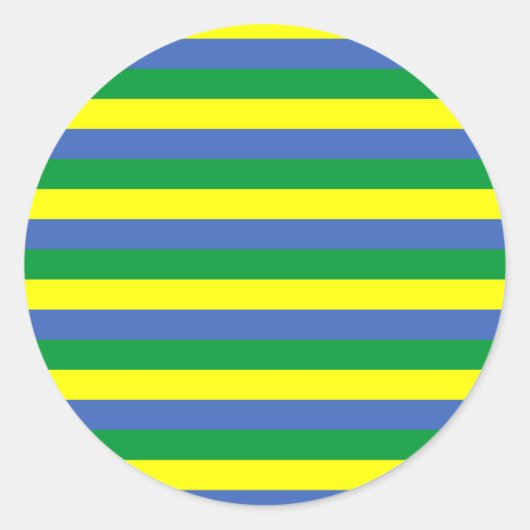 gabon flag stripes ronde sticker (Voorkant)