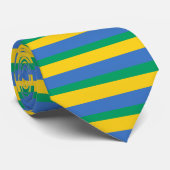 Gabon Flag Stropdas (Opgerold)