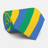 Gabon Flag Stropdas (Opgerold)
