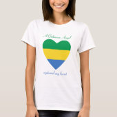 Gabon Flag SweeLieverd T-Shirt (Voorkant)