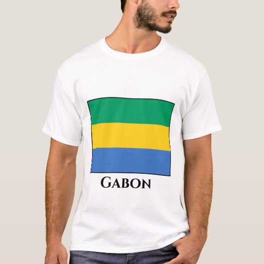 Gabon Flag T-shirt (Voorkant)