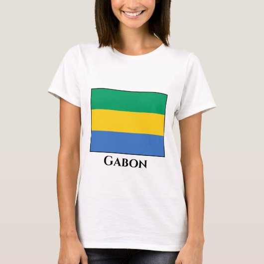 Gabon Flag T-shirt (Voorkant)