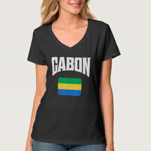 Gabon Flag T-shirt (Voorkant)