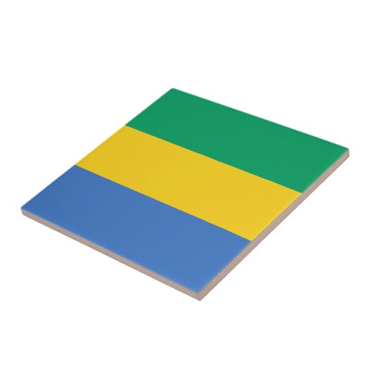 Gabon Flag Tegeltje (Zijkant)