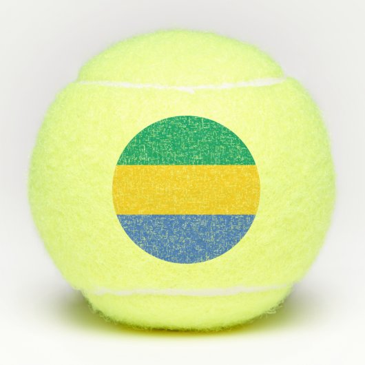 Gabon Flag Tennisballen (Voorkant)