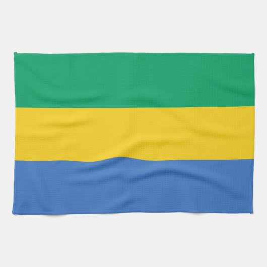 Gabon Flag Theedoek (Horizontaal)