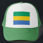 Gabon Flag Trucker Pet<br><div class="desc">Patriottische vlag van Gabon.</div>
