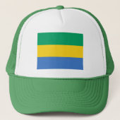 Gabon Flag Trucker Pet (Voorkant)