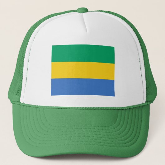 Gabon Flag Trucker Pet (Voorkant)
