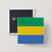 Gabon Flag Vierkante Button 5,1 Cm (Voorkant /achterkant)