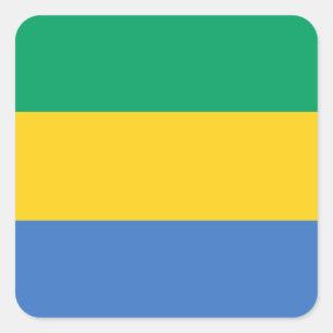 Gabon Flag Vierkante Sticker