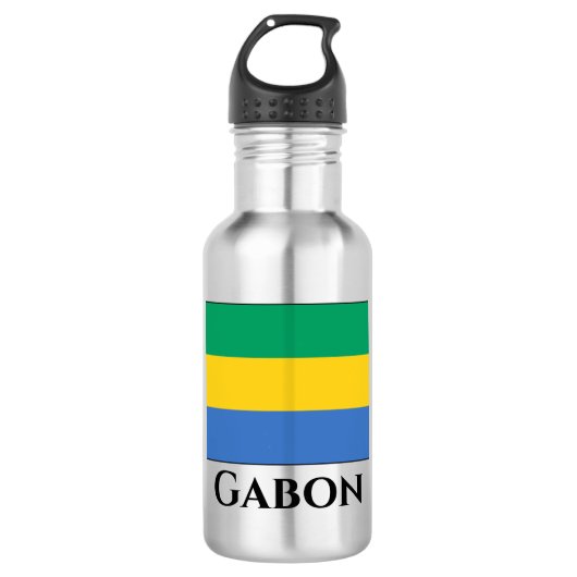 Gabon Flag Waterfles (Voorkant)