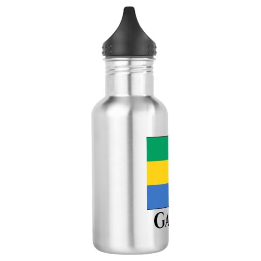 Gabon Flag Waterfles (Links)