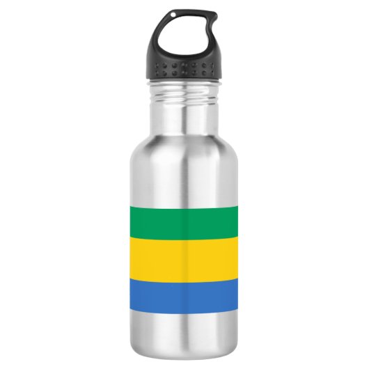 Gabon Flag Waterfles (Voorkant)