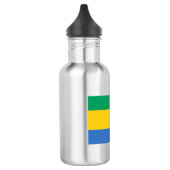 Gabon Flag Waterfles (Links)