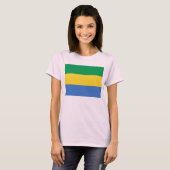 Gabon Flag x Map T-Shirt (Voorkant volledig)