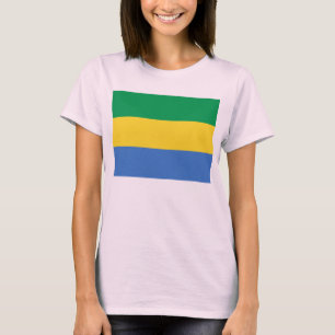 Gabon Flag x Map T-Shirt