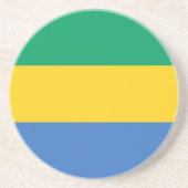 Gabon Flag Zandsteen Onderzetter (Voorkant)