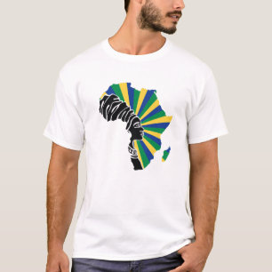 Gabon Gabonese vlag Afrika kaart het etnische erfg T-shirt