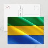 Gabon - Gabonese vlag - Briefkaart (Voorkant / Achterkant)