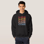 Gabon Groovy Retro Gabonese Hoodie (Voorkant volledig)