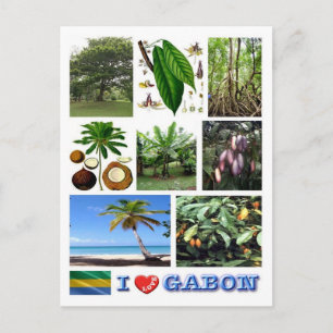 Gabon - I Love Gabon - Briefkaart