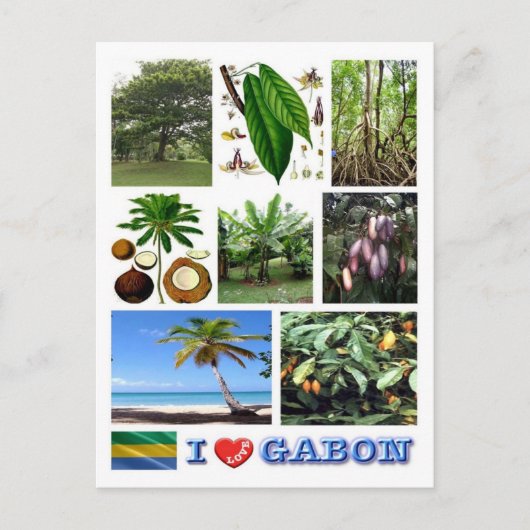 Gabon - I Love Gabon - Briefkaart (Voorkant)