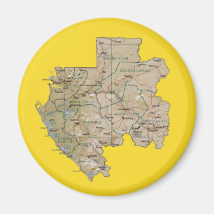 Gabon Map Magnet