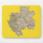 Gabon Map Mousepad Muismat (Voorkant)