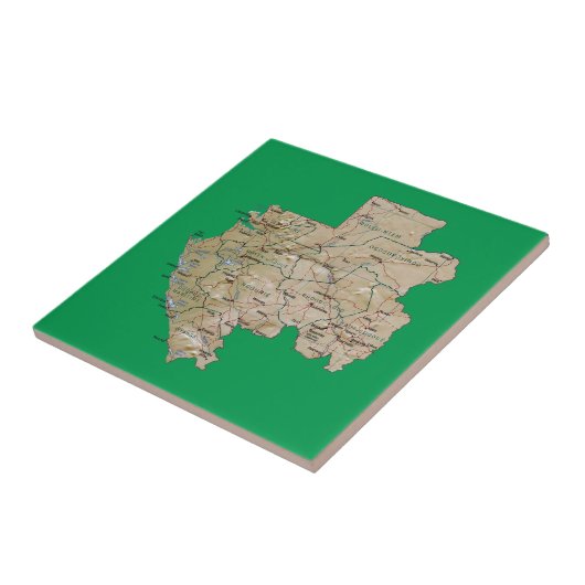 Gabon Map Tile Tegeltje (Zijkant)