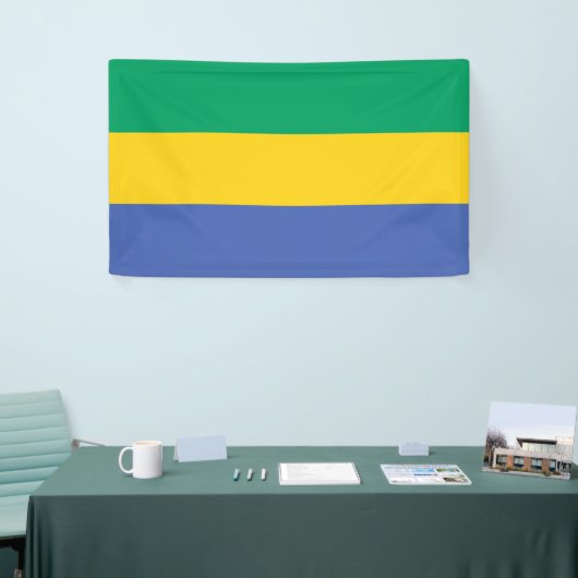 Gabon National Flag Rectangular Event Banner (Beurs)