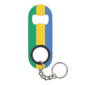 Gabon National Pride Patriotic Mini Flessenopener (Achterkant)