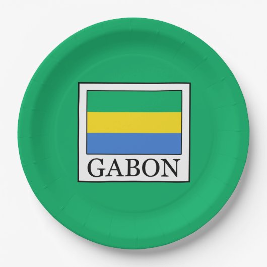 Gabon Papieren Bordje (Voorkant)