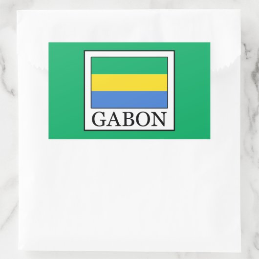 Gabon Rechthoekige Sticker (Tas)