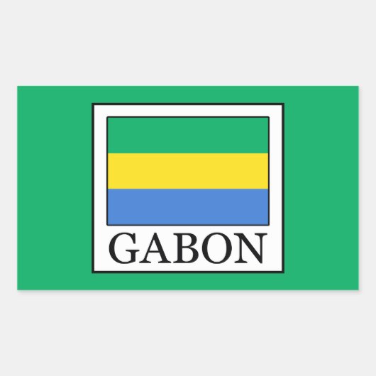 Gabon Rechthoekige Sticker (Voorkant)