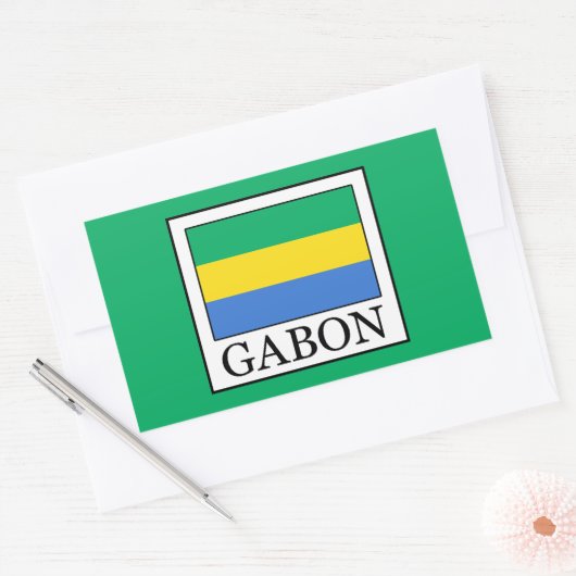 Gabon Rechthoekige Sticker (Envelop)