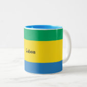 Gabon, Republiek Gabon Tweekleurige Koffiemok (Voorkant rechts)